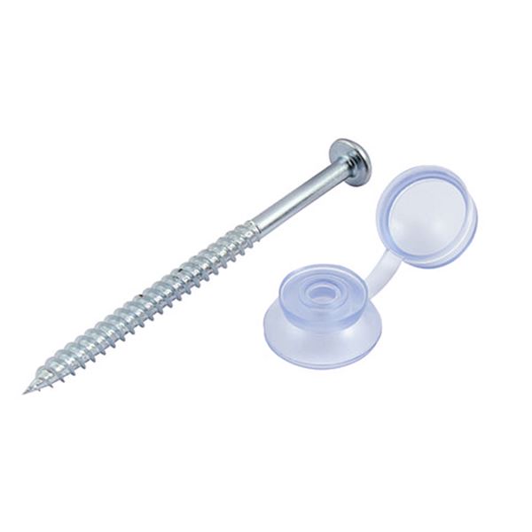 Fixings for Corrugated PVC with Clear Cap and Washer