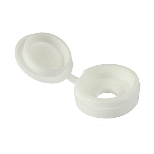 TIMco-Hinged Screw Caps - Large - White