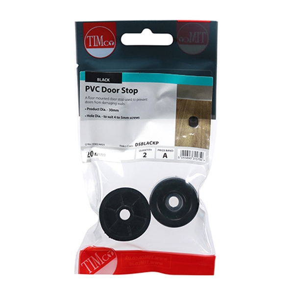 TIMcoPVC Door Stops Black